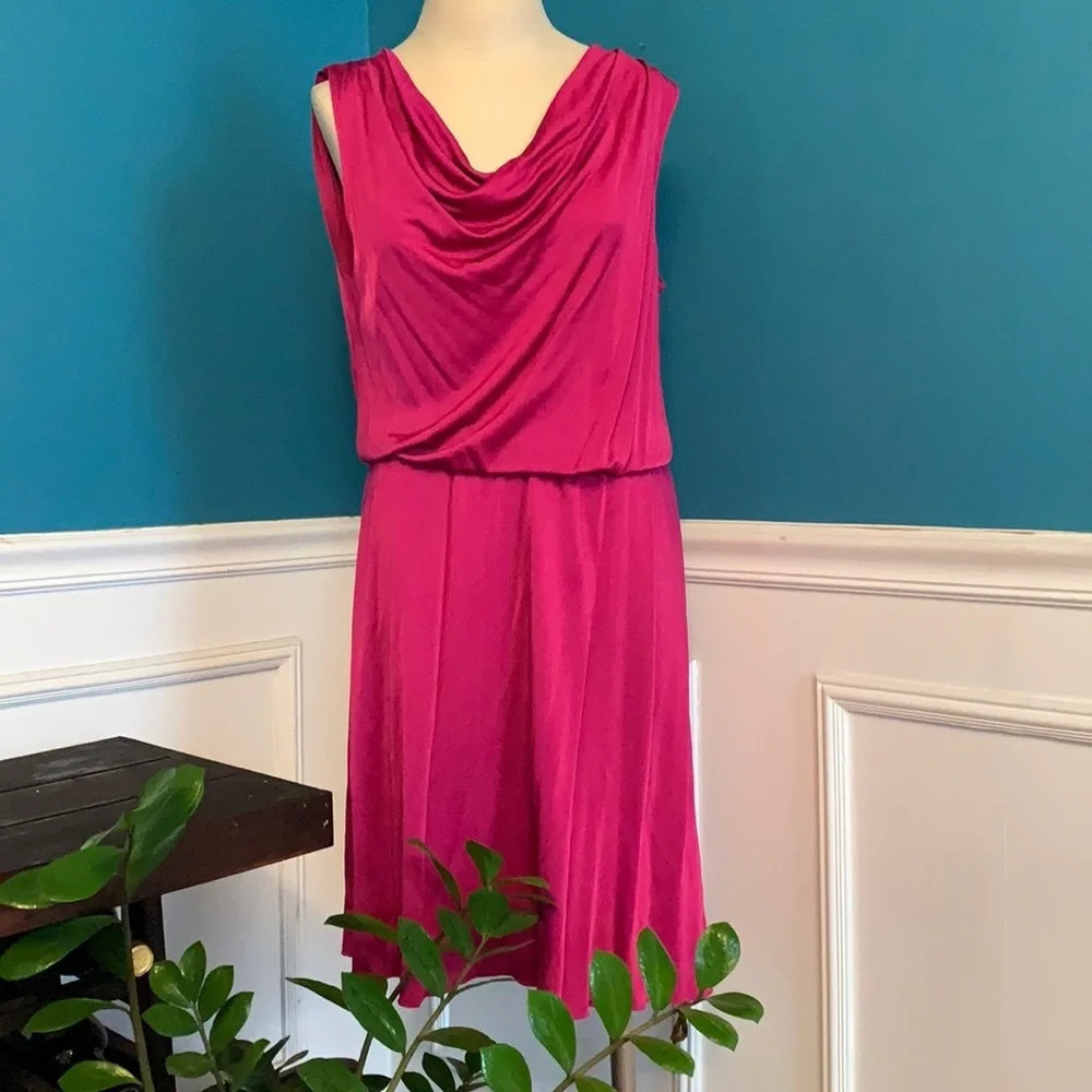 Women’s Express pink open back dress Small
